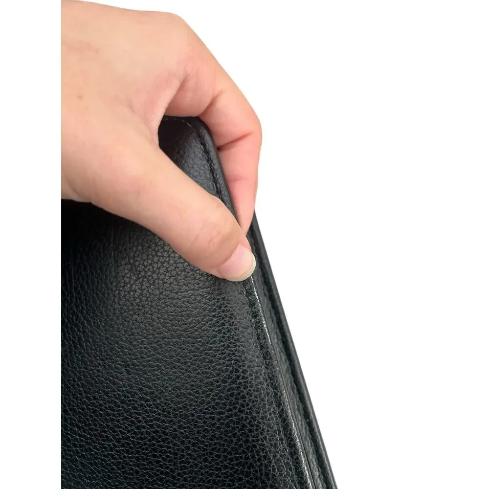 Franklin Quest Leather 7 Ring Binder Planner Organizer Agenda Zip Black Inserts
